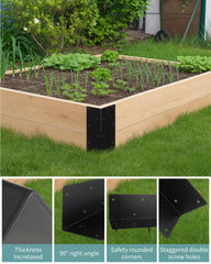 Alffun stacked brackets creating taller raised bed for deeper planting space