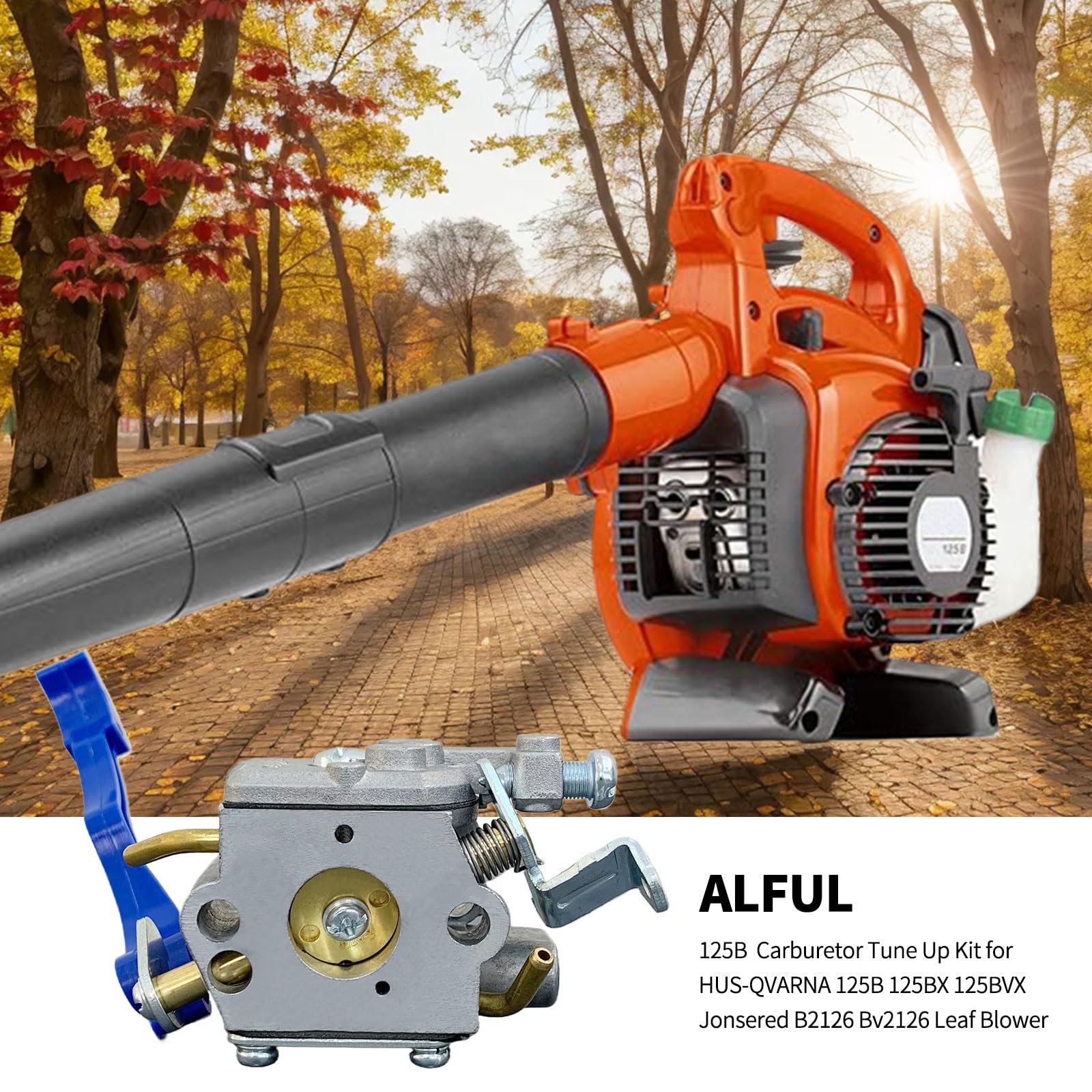ALFUL Ruixing spark plug and parts layout illustrating complete kit for one-stop replacement