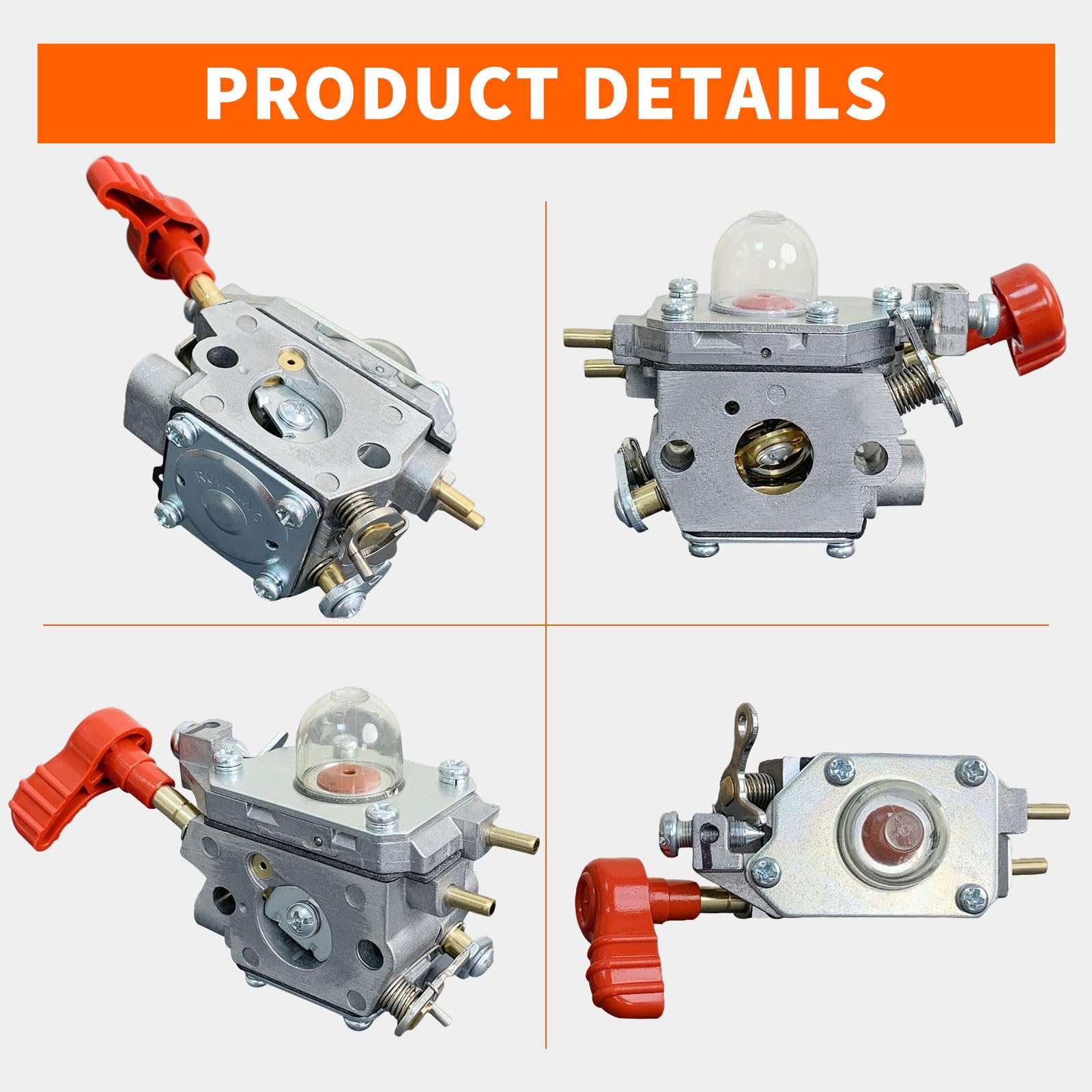 ALFUL Ruixing carburetor with primer bulb and gaskets for leak-free seal