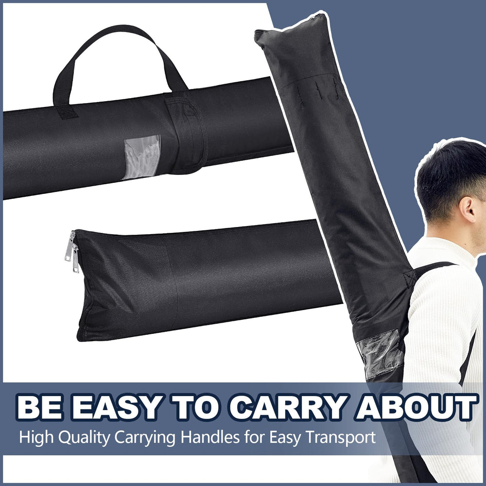 Aliceset interior elastic straps and small pockets securing poles