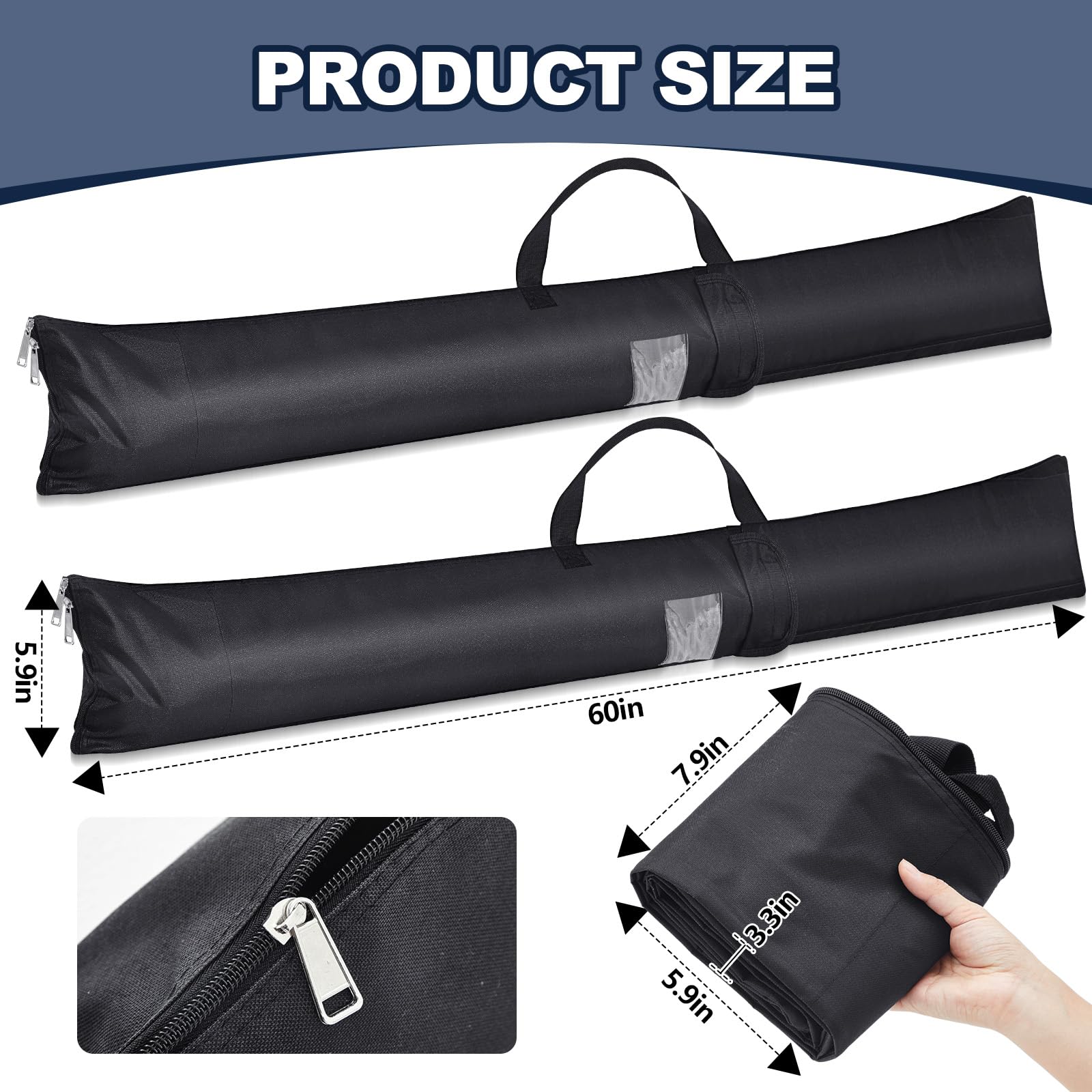 Aliceset bag unzipped fully displaying easy full-length access