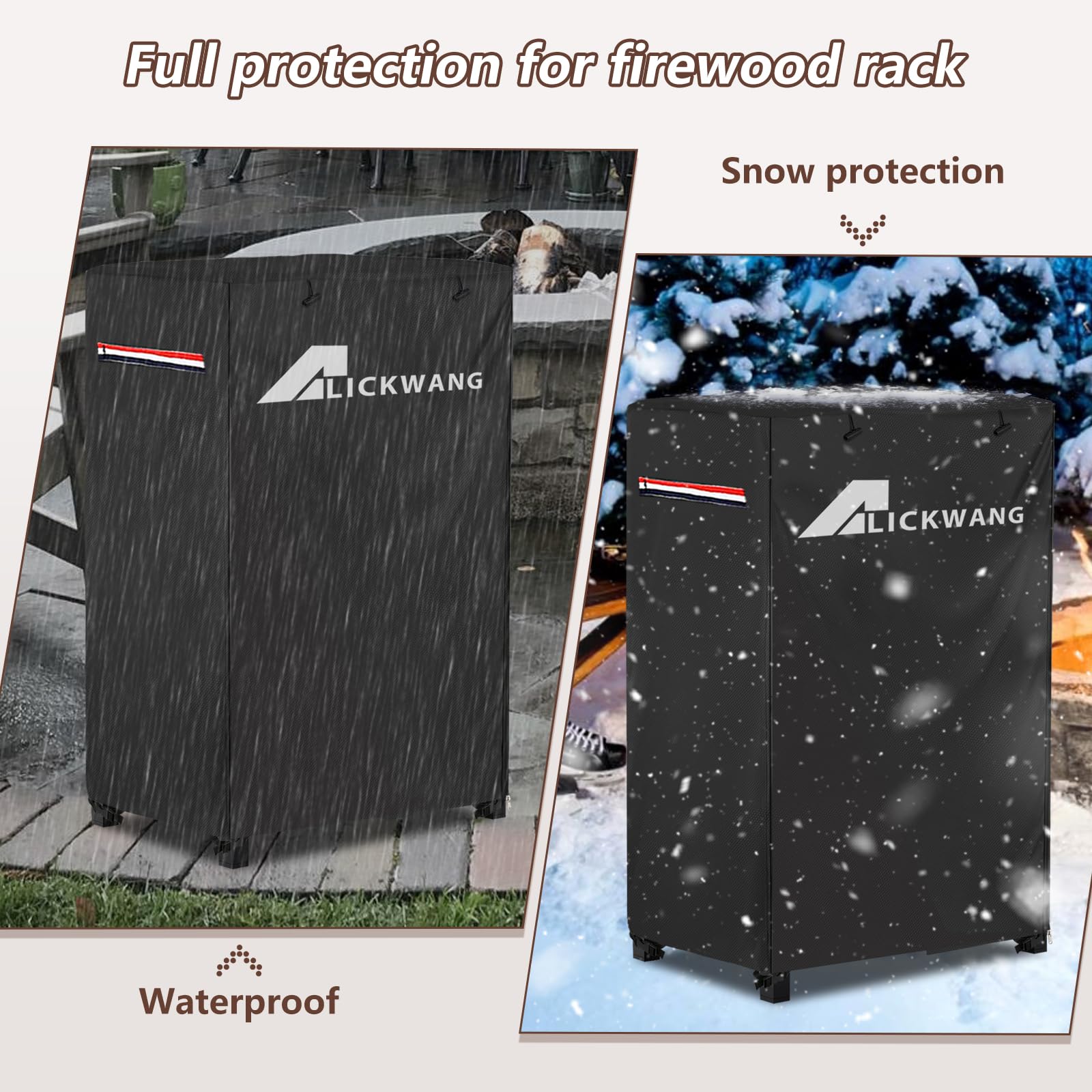 Alickwang bottom buckles secured to rack preventing wind lift and keeping cover stable