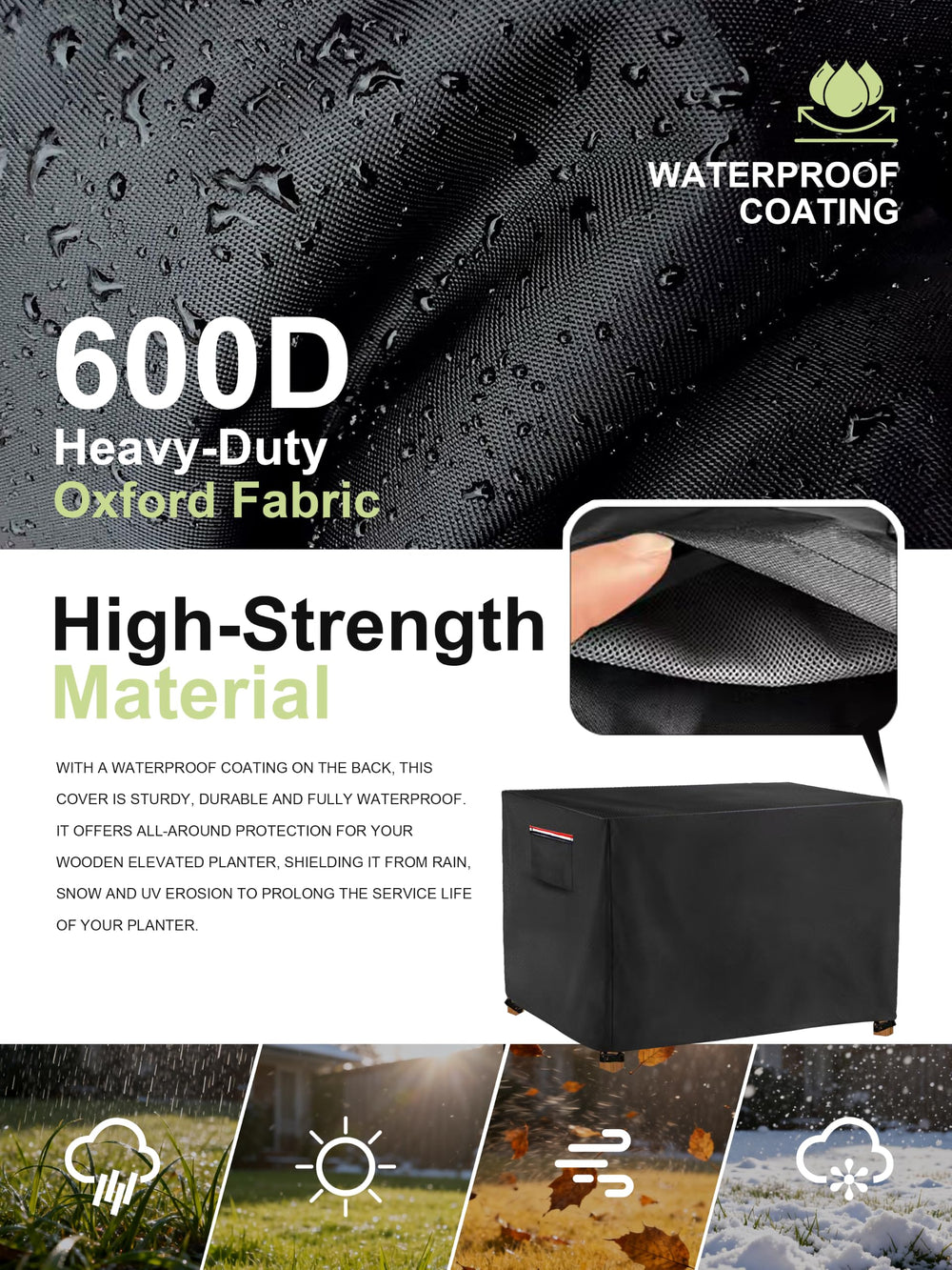 Alickwang buckle and drawstring fastening securing cover against wind