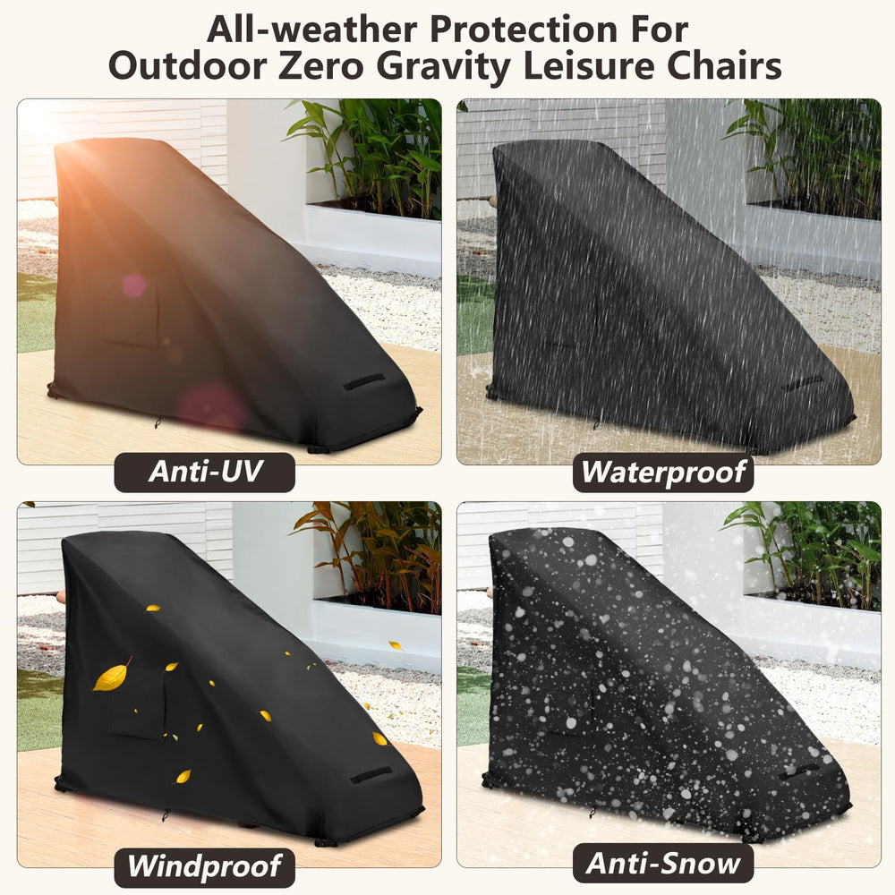 Alickwang covered zero gravity chair on patio, keeps furniture clean and dry