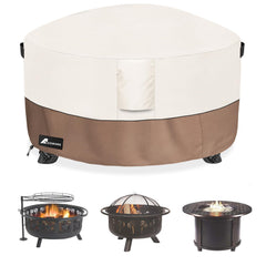Alickwang front view showing full 44 inch cover protecting a round fire pit