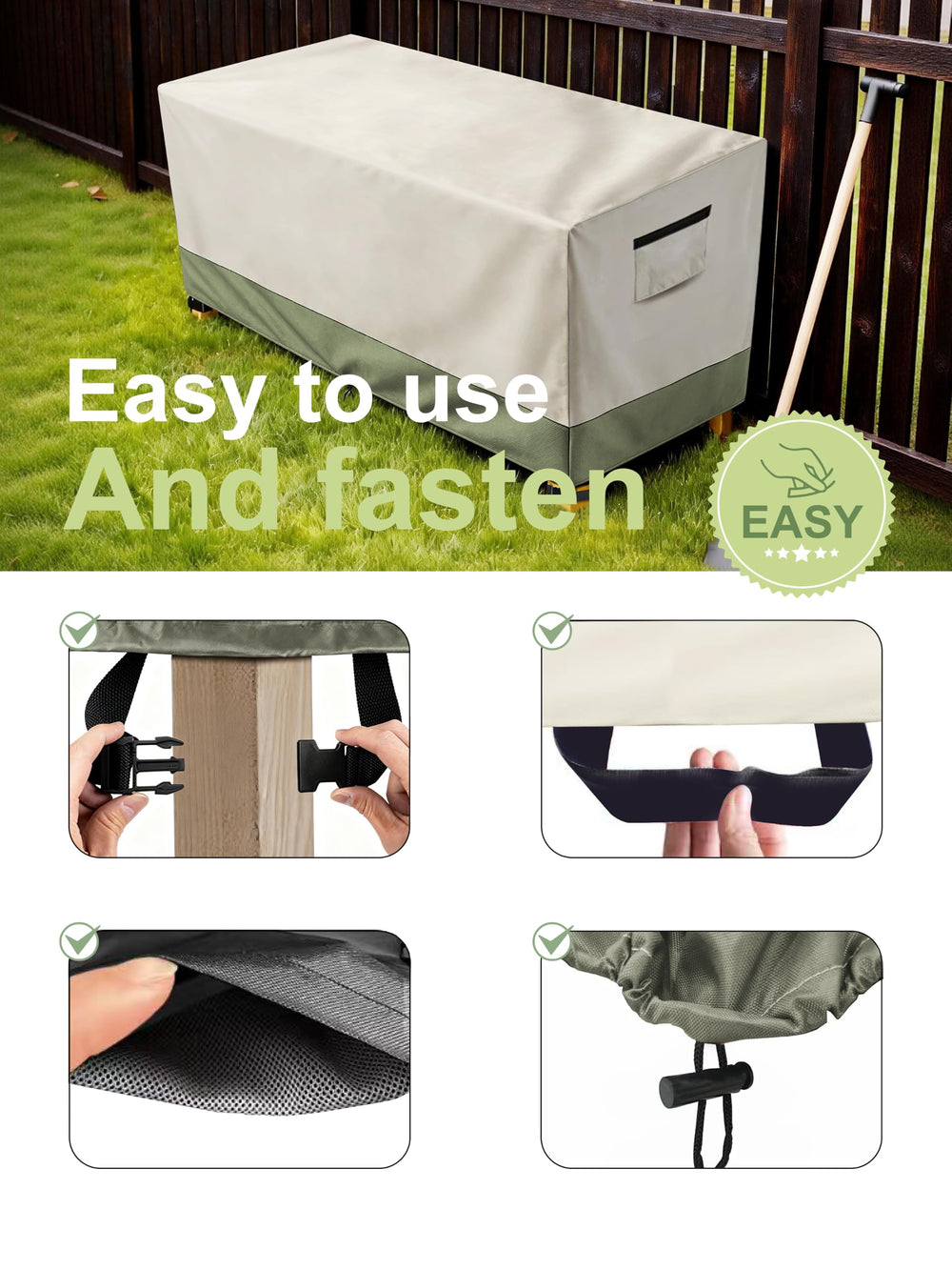 Alickwang installed on a backyard raised garden bed providing all-weather protection