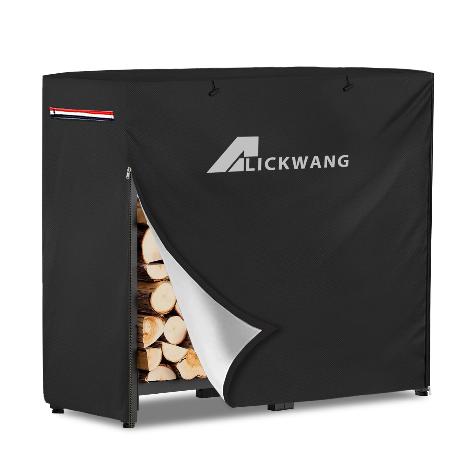 Alickwang lifestyle backyard scene showing tidy protected firewood