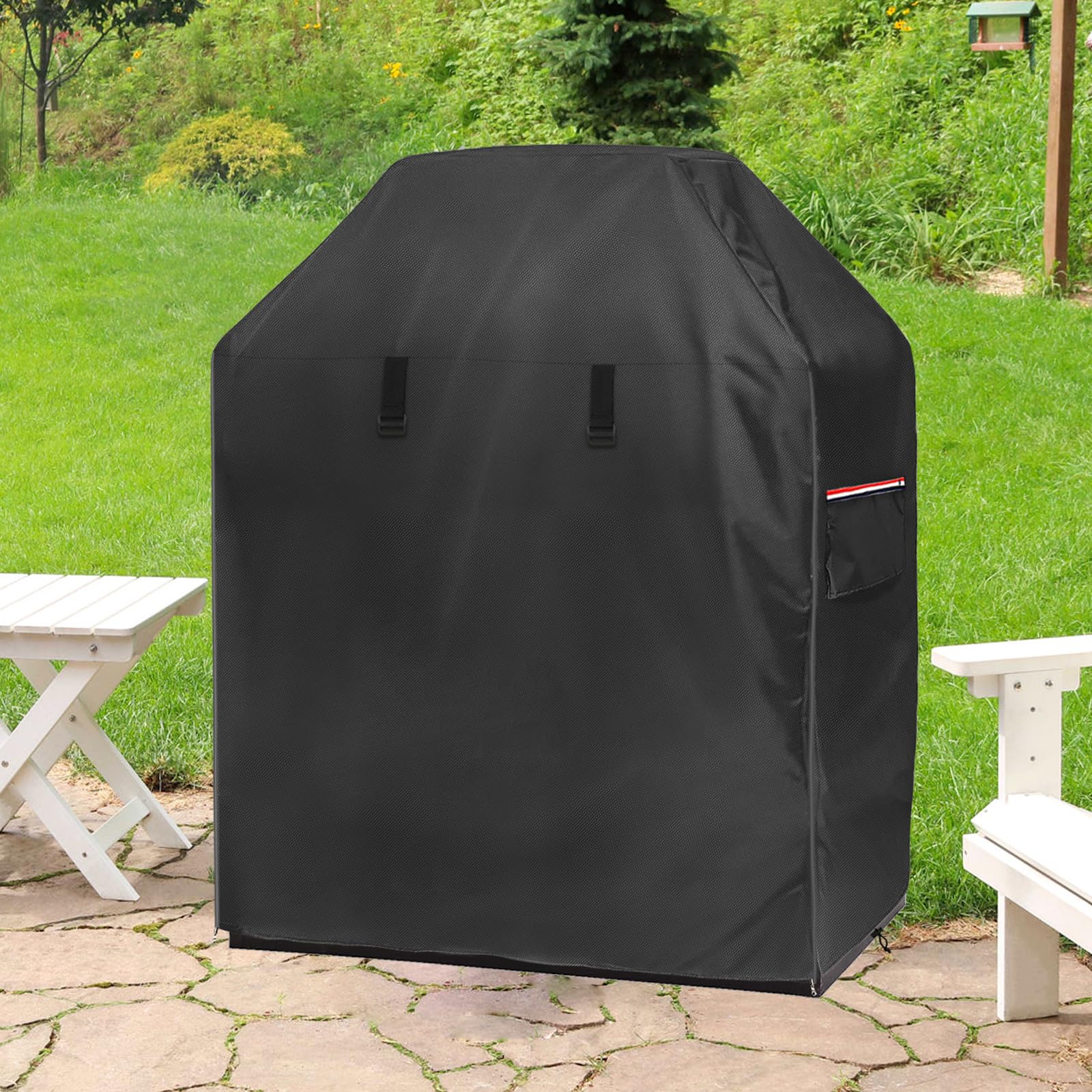 Alickwang cover next to chair for scale, confirms 42-inch fit