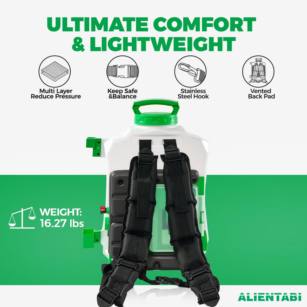 ALIENTABI next to a gallon jug for scale demonstrating compact size with large capacity benefit