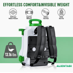 ALIENTABI padded wide shoulder straps detail for reduced fatigue during use