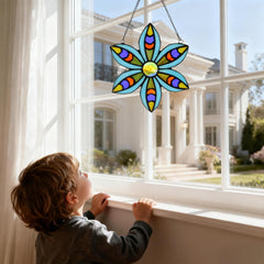 Alivagar closeup of stained glass texture highlighting handcrafted detail benefit