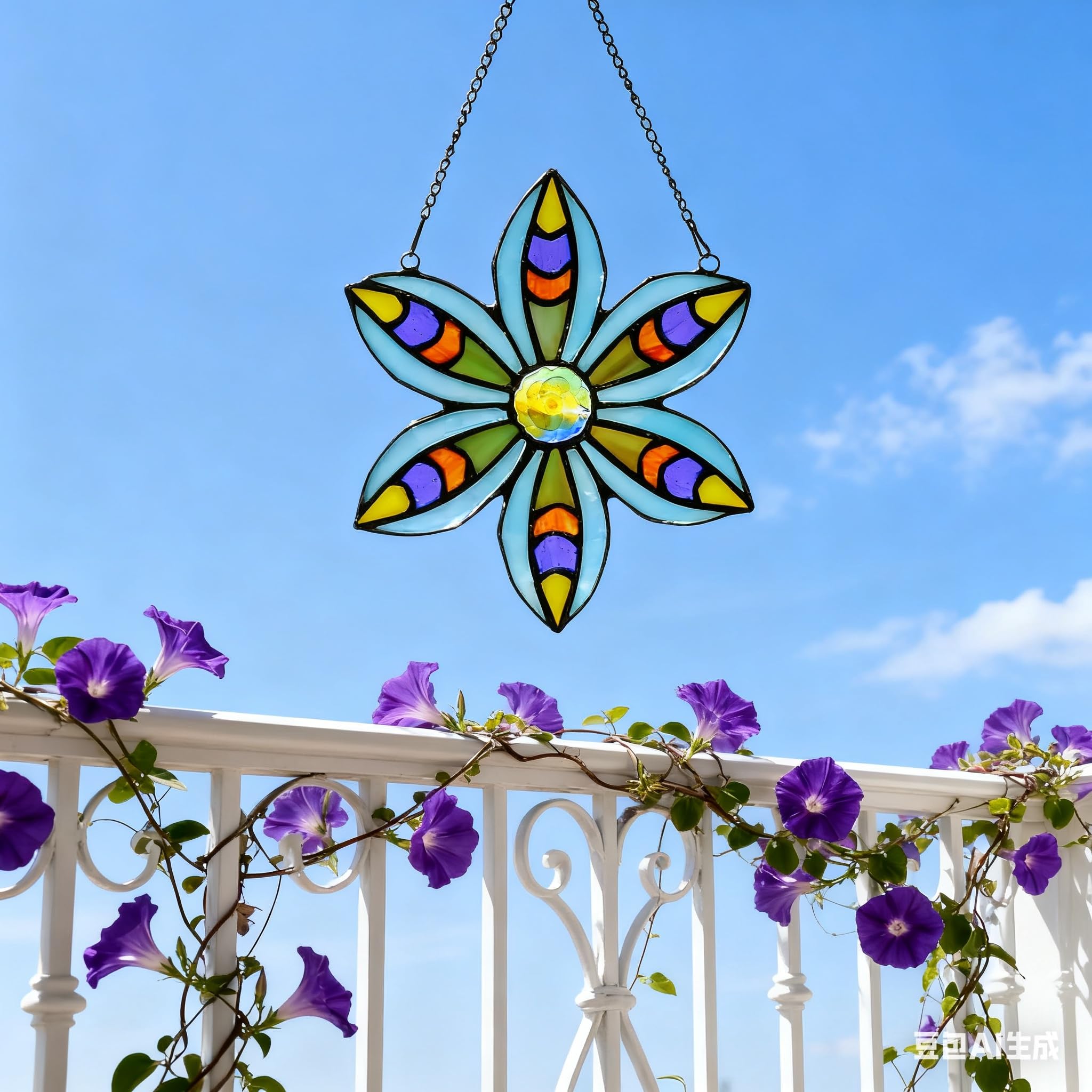 Alivagar panel in window with sunlight creating colored reflections benefit