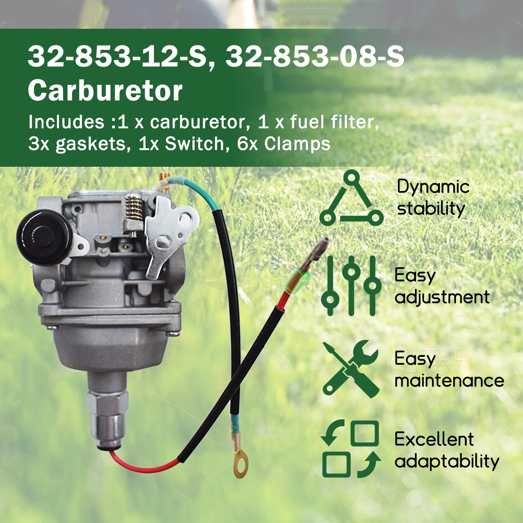 ALL-CARB gaskets and inline fuel filter included for a leak-free installation