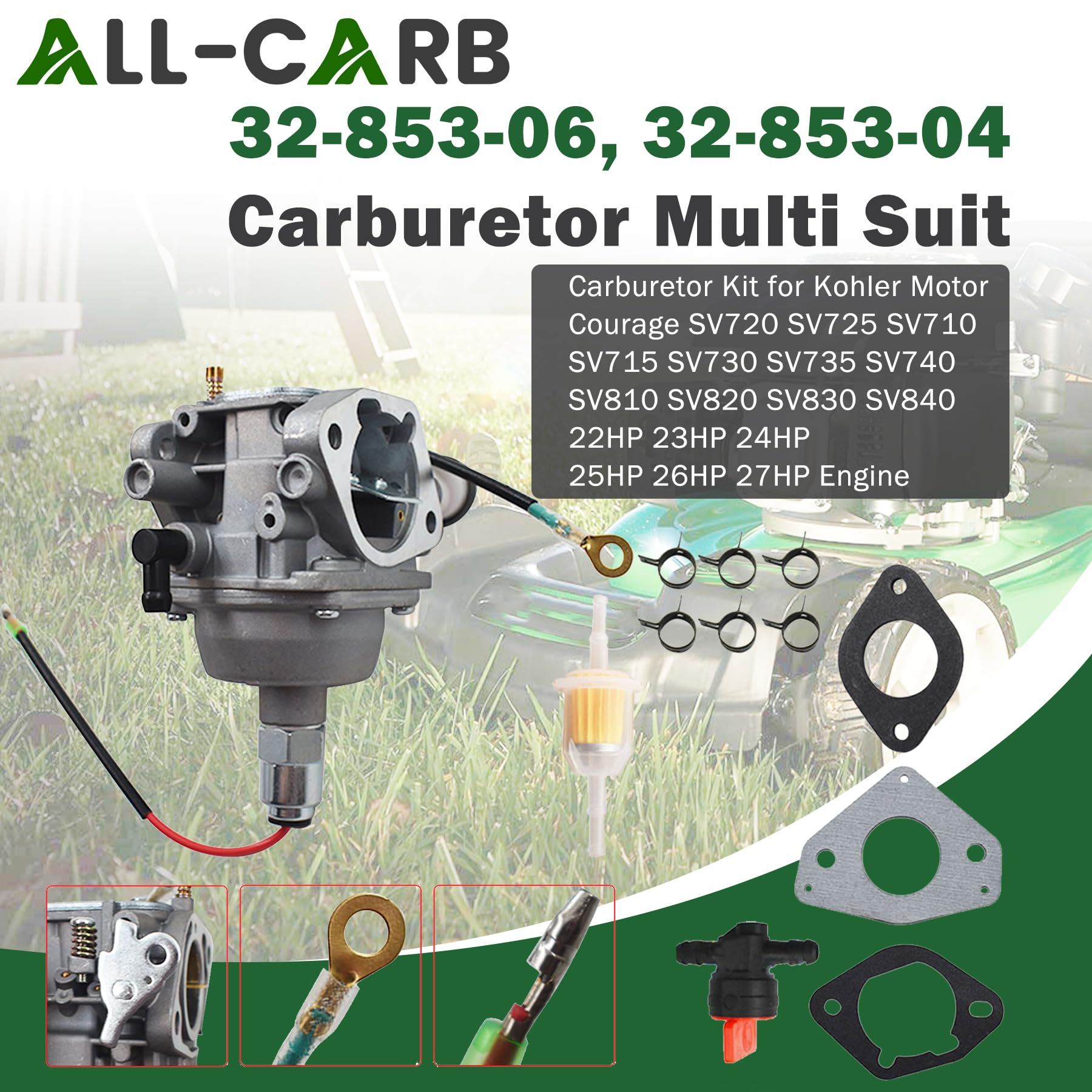 ALL-CARB installed on Kohler engine demonstrating proper fit and restored function