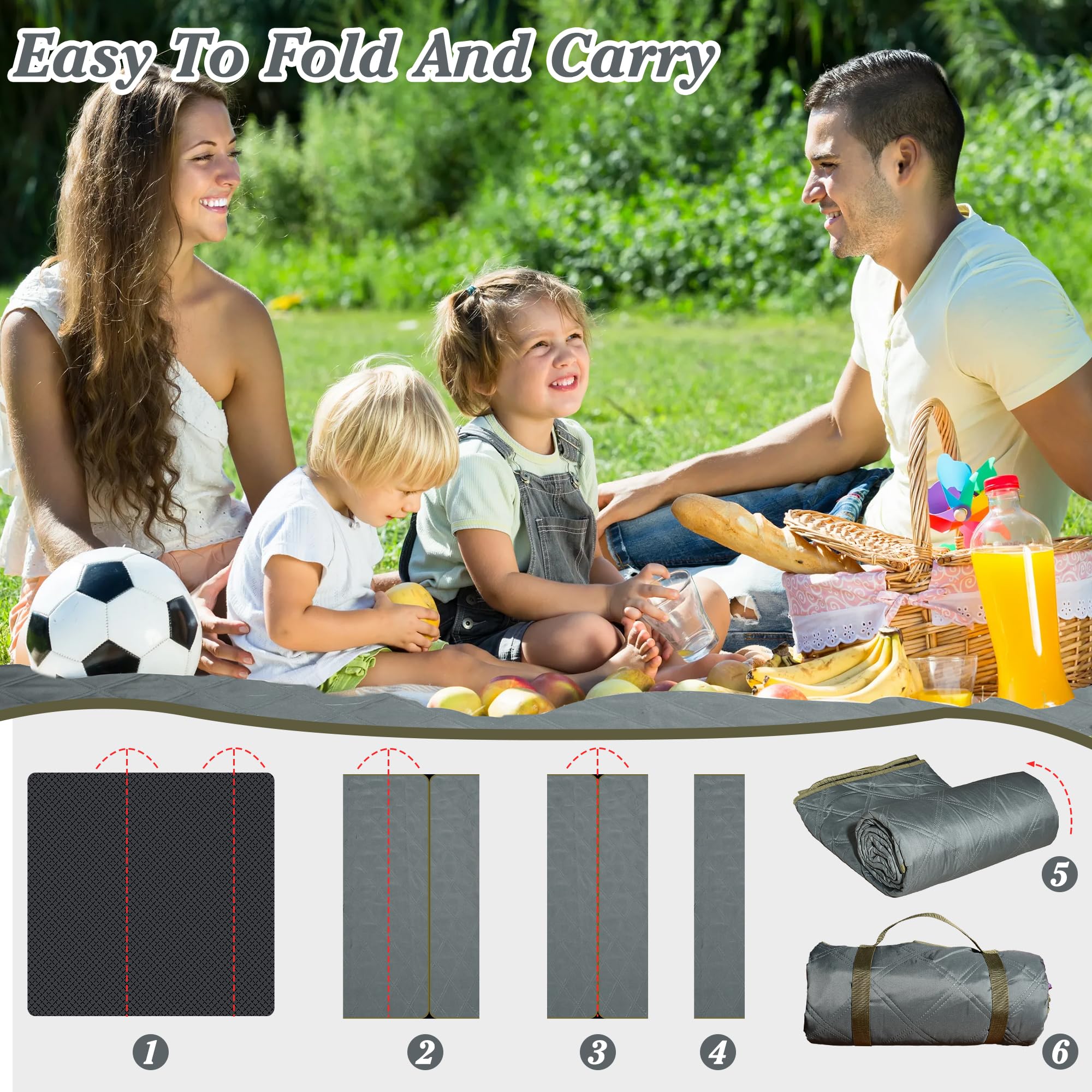 ALLBFENG blanket on grass illustrating size scale and ground protection benefit