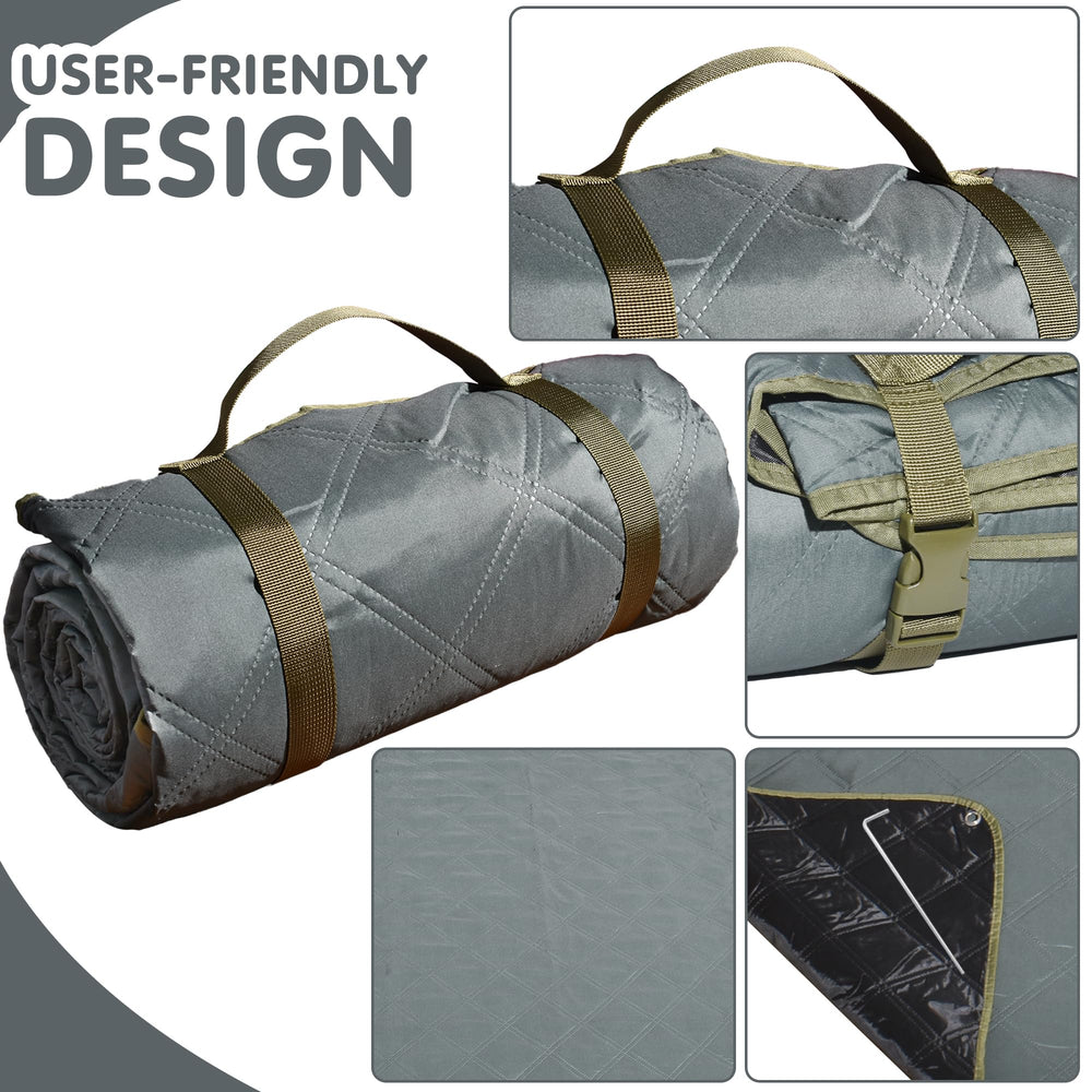 ALLBFENG waterproof backing detail protecting from damp ground and spills