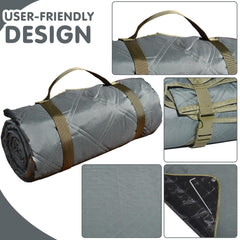 ALLBFENG waterproof backing detail protecting from damp ground and spills