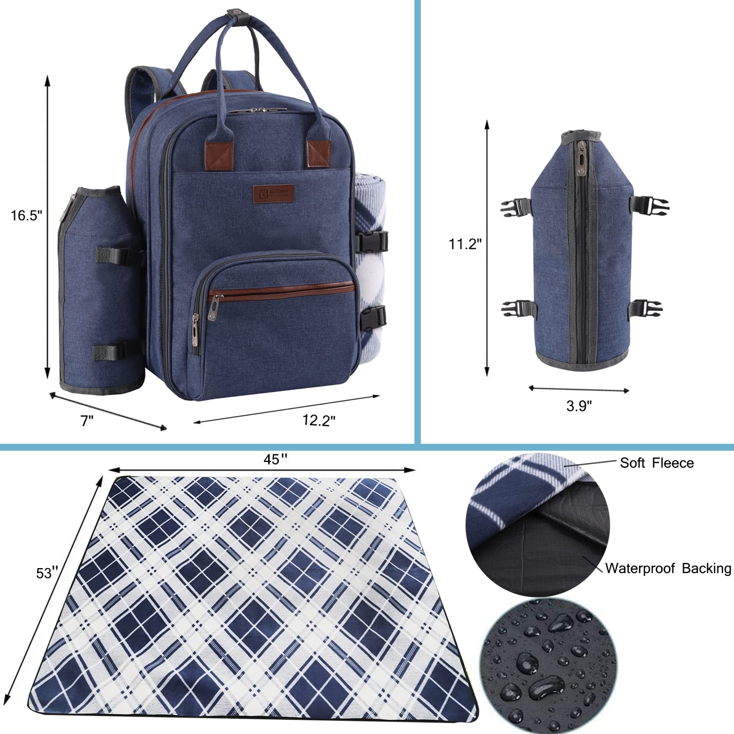 ALLCAMP OUTDOOR GEAR open insulated compartment keeping food fresh longer