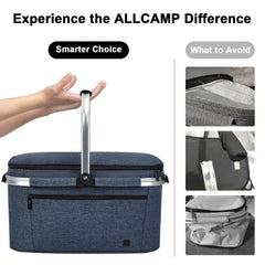 ALLCAMP OUTDOOR GEAR close-up of welded insulated interior showing leak-proof lining advantage