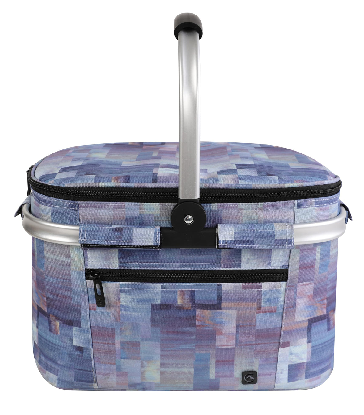 ALLCAMP OUTDOOR GEAR front view showing purple insulated picnic basket, durable design