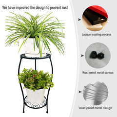 alleegold two-tier stands styled in living room adding vertical greenery and decor appeal
