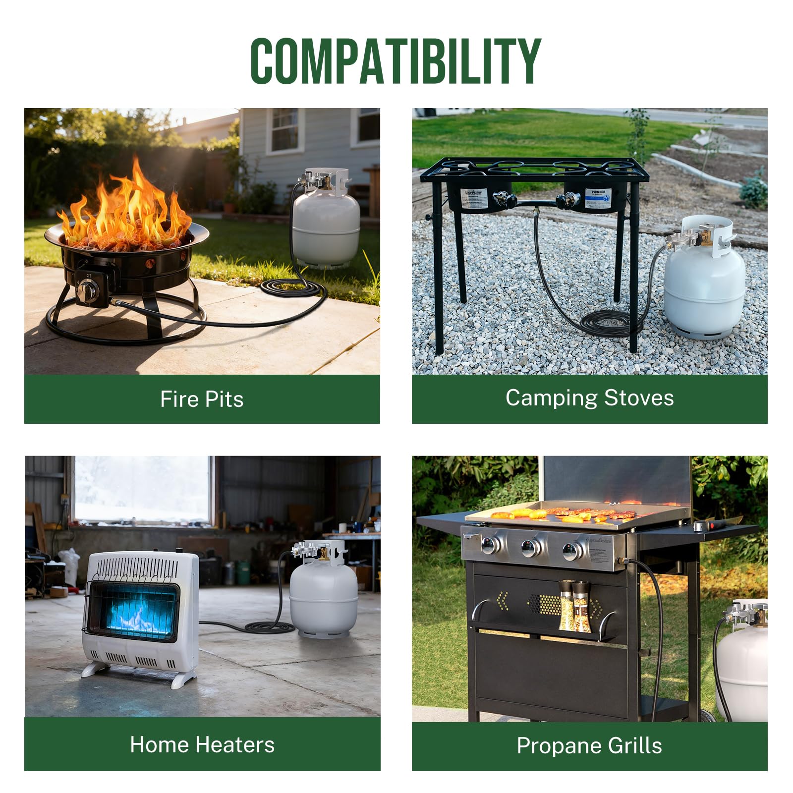 Alloxity attached to backyard grill showing steady flame control