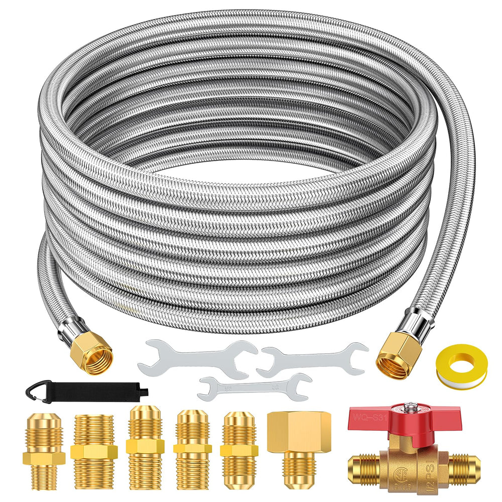 Alloxity front packaging showing 20ft hose kit and quick compatibility benefit