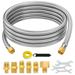 Alloxity front packaging showing complete hose kit and included adapters for easy setup