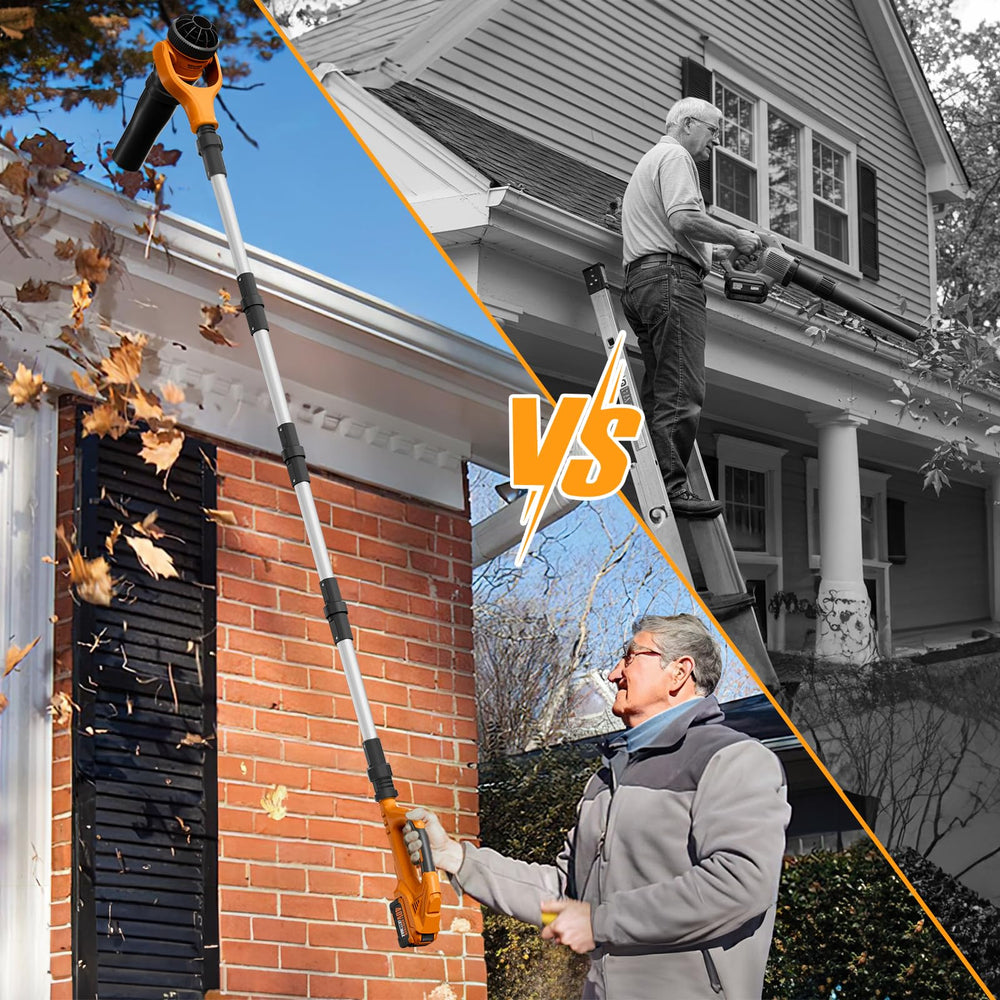 Alloyman 270° adjustable nozzle demonstrating precise gutter targeting