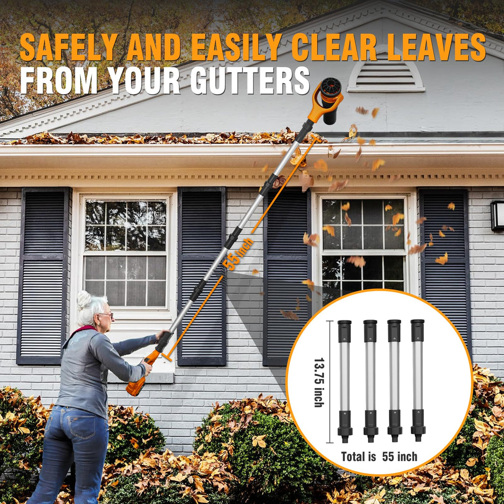 Alloyman extendable pole detail emphasizing secure lock and extra reach