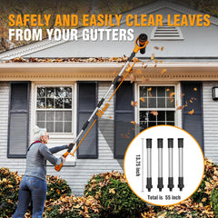 Alloyman extendable pole detail emphasizing secure lock and extra reach