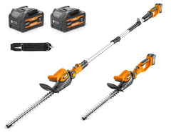 Alloyman front view with pole attached showing full-length reach and portability