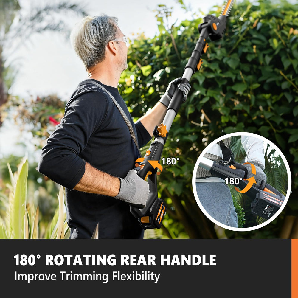 Alloyman rear handle rotated showing ergonomic grip and reduced fatigue