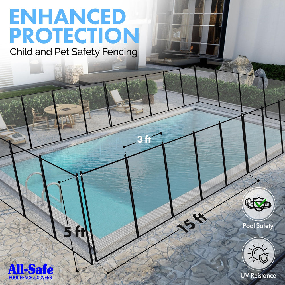 ALLSAFE pole installed with mesh panel demonstrating stable fit and consistent fence height