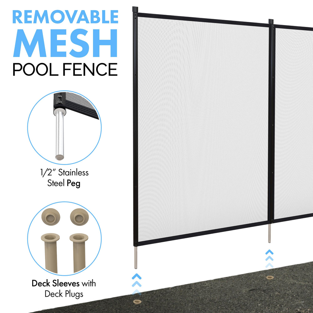 ALLSAFE sleeve and peg kit arranged to show included hardware for versatile surface anchoring