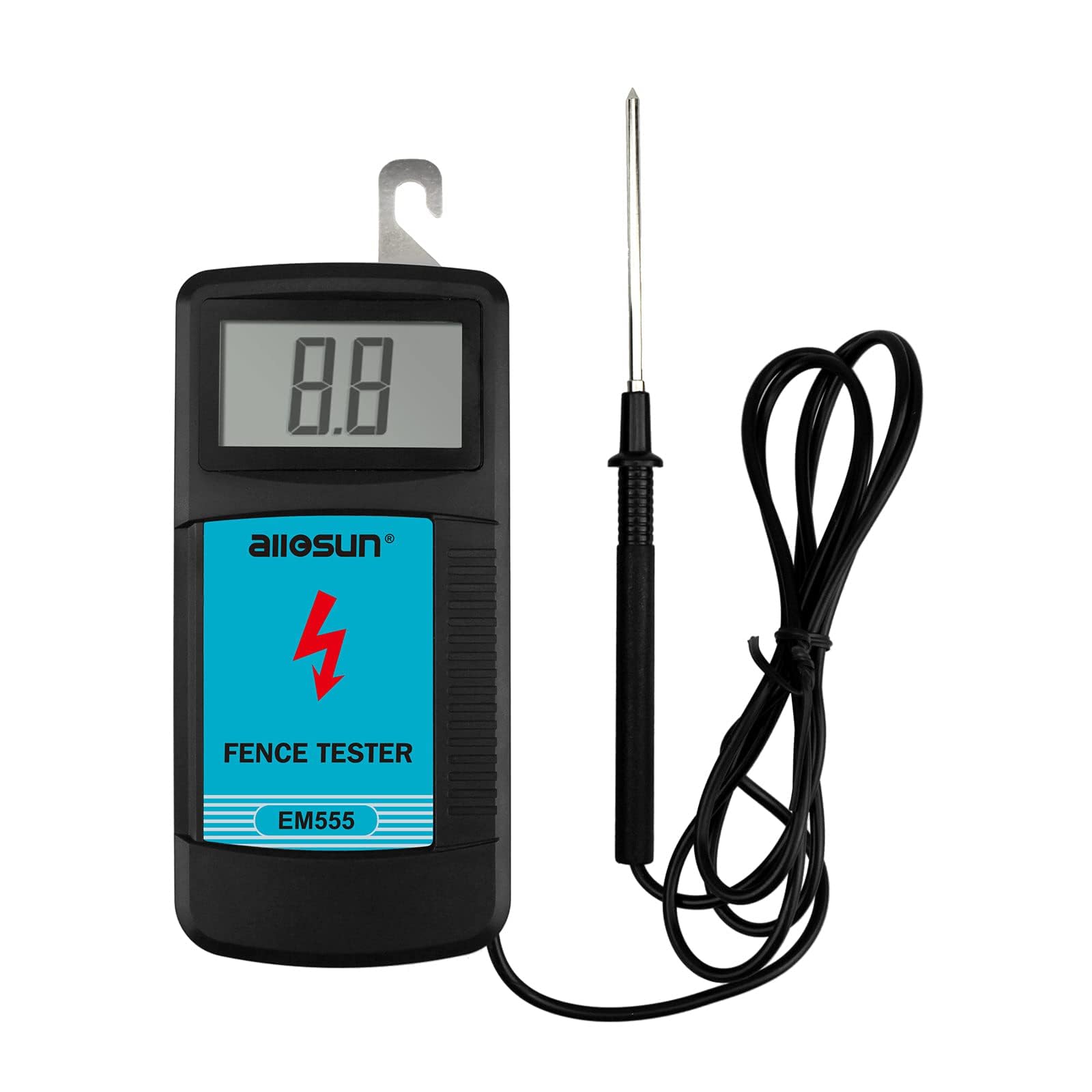 allsun EM555 front view showing compact tester and controls for quick checks
