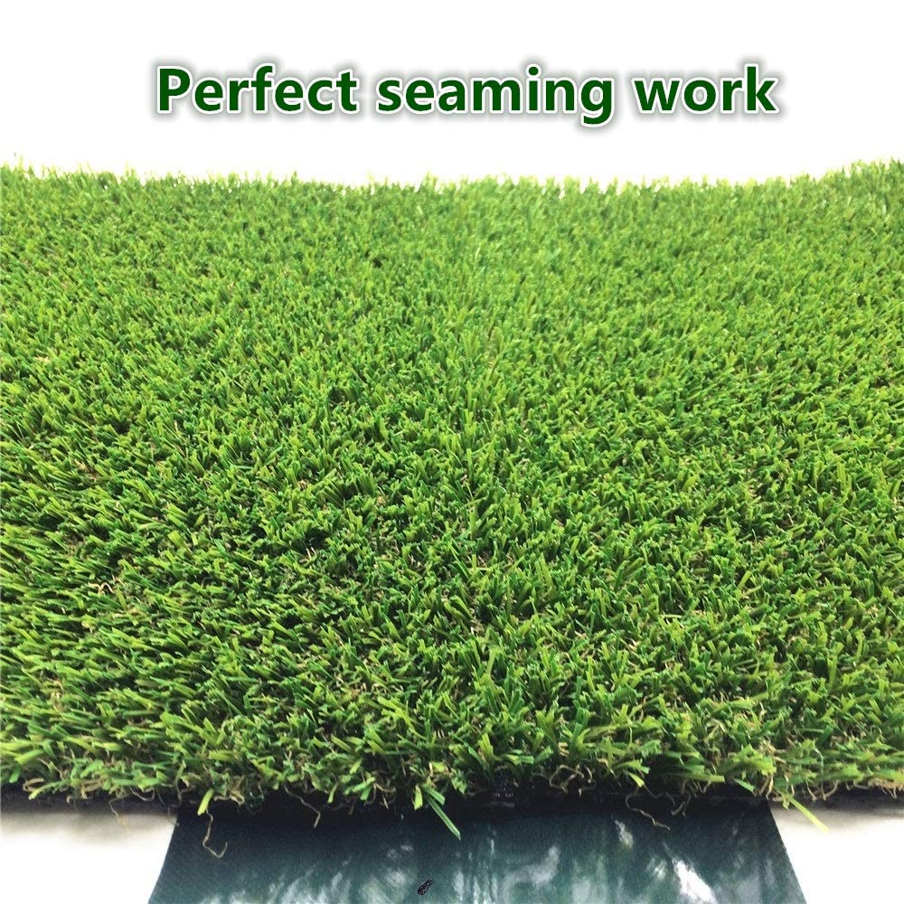 ALLTOP TURF tape beside ruler highlighting 12-inch width for wider seam coverage
