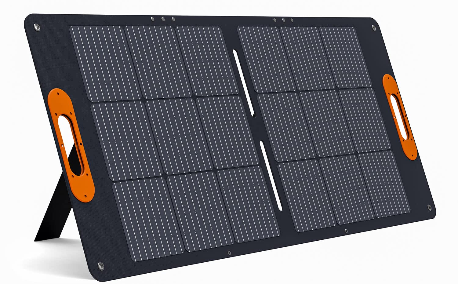 ALLWEI folded 100W panel front view showing compact carry benefit