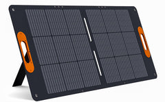 ALLWEI folded 100W panel front view showing compact carry benefit