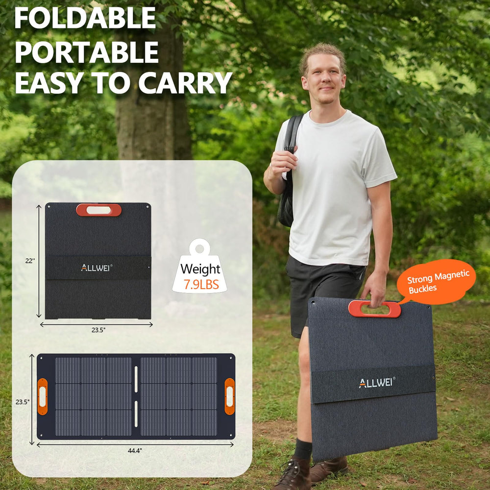 ALLWEI solar panel box and user manual included for quick setup benefit
