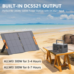 ALLWEI unfolded 100W panel full surface showing high output benefit