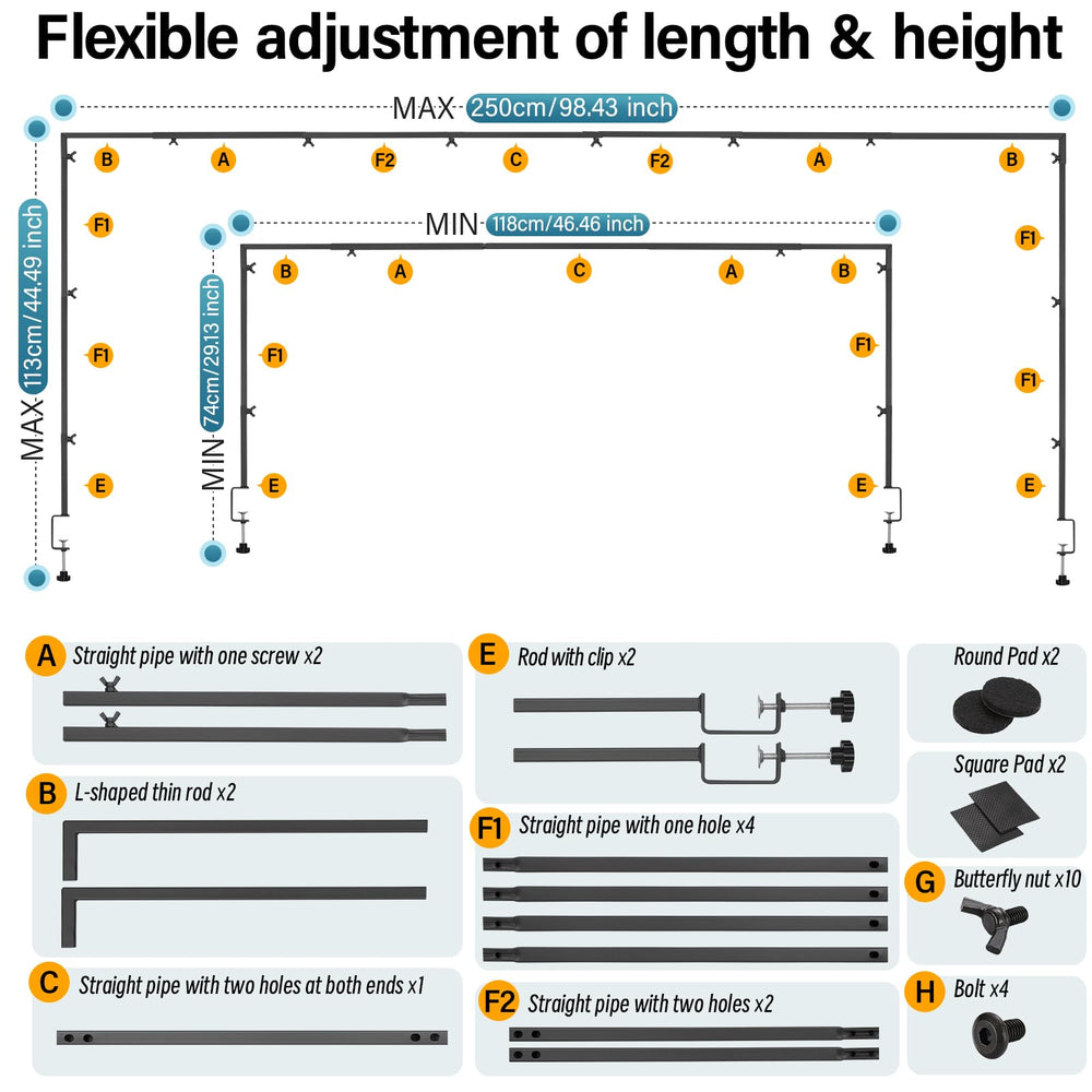 Almirantra clamp and screw detail demonstrating secure attachment and sturdy hold on tabletops