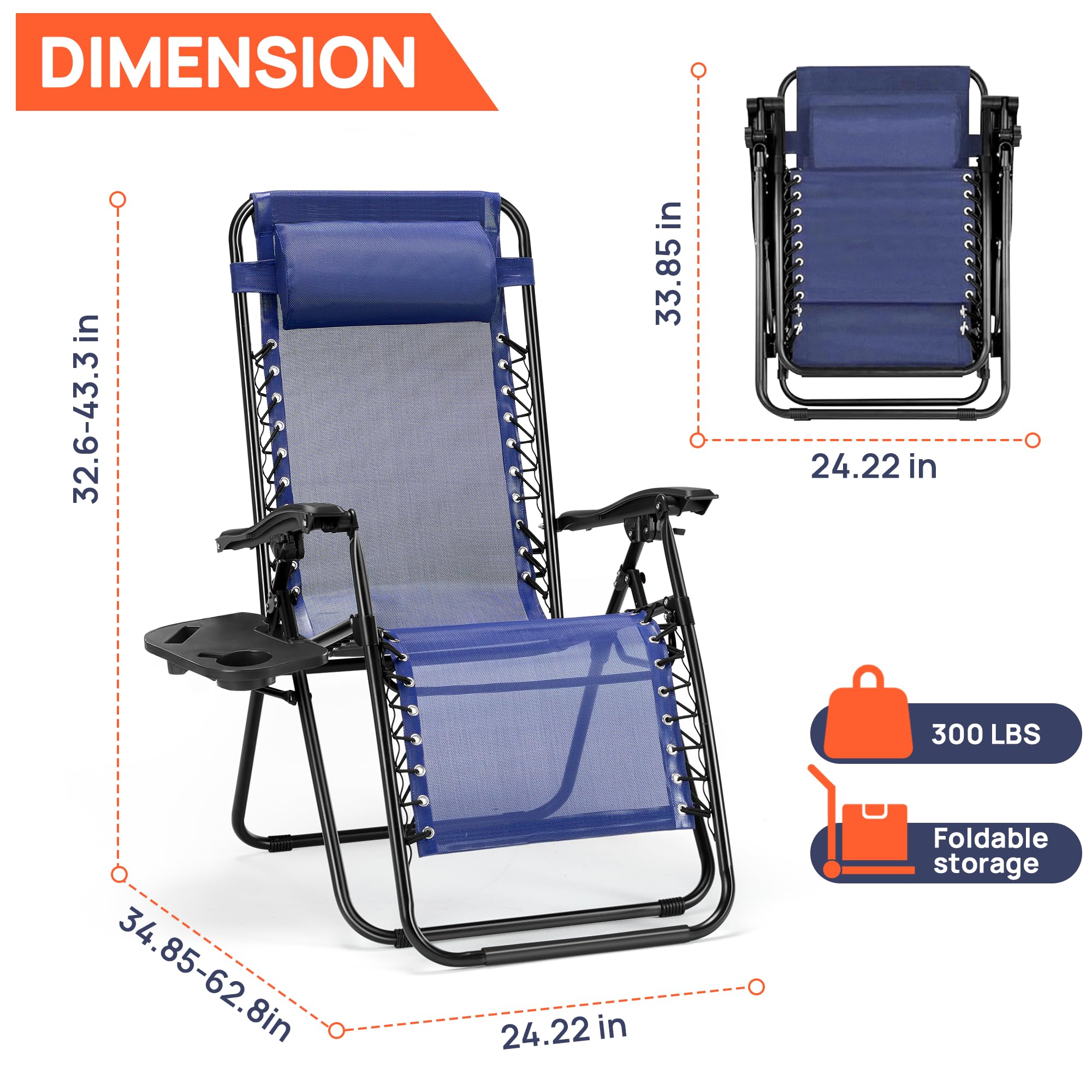 Alpen chaise lounge side profile highlighting reclining mechanism and sturdy frame benefit