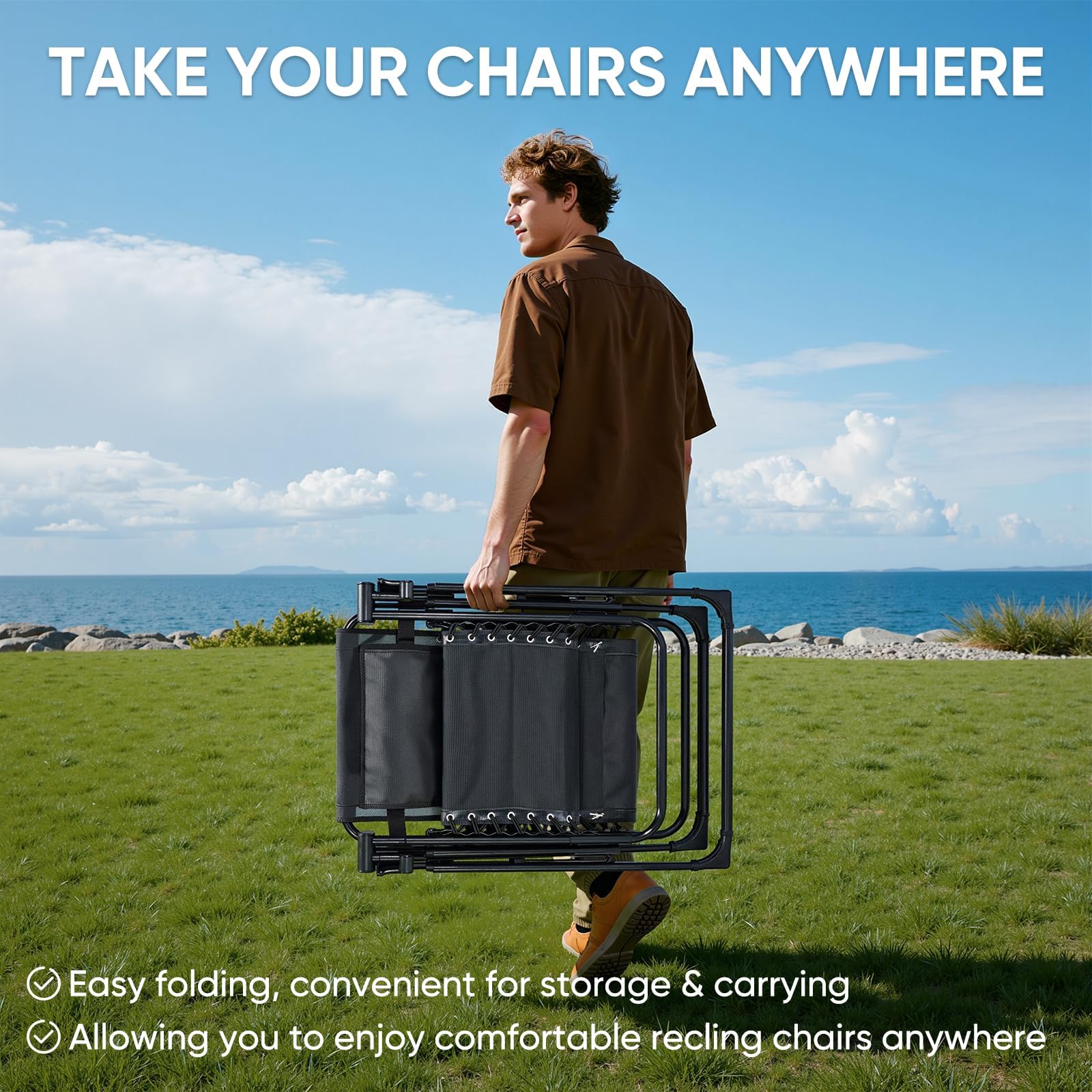 Alpen chair in backyard setup demonstrating outdoor comfort
