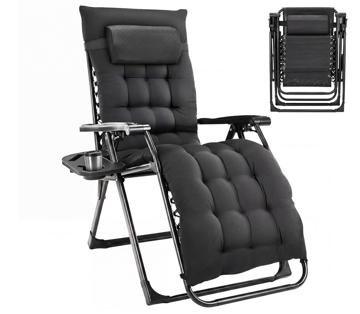 Alpen chair front view showing full cushion and ergonomic support