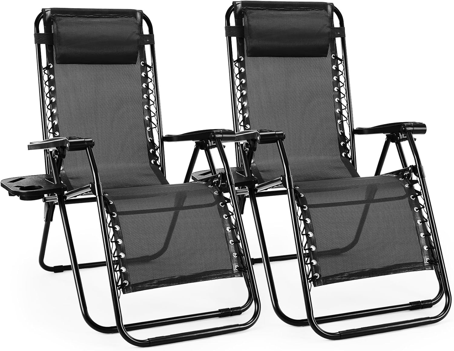 Alpen zero gravity lounge chair front view showing sturdy frame and comfortable mesh benefit relaxation