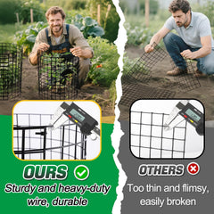 Alphatool assembled cage over a young seedling showing immediate animal protection benefit