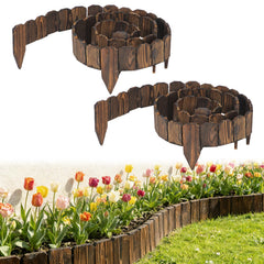 Alphatool front view of two bundled garden edging pieces showing length benefit