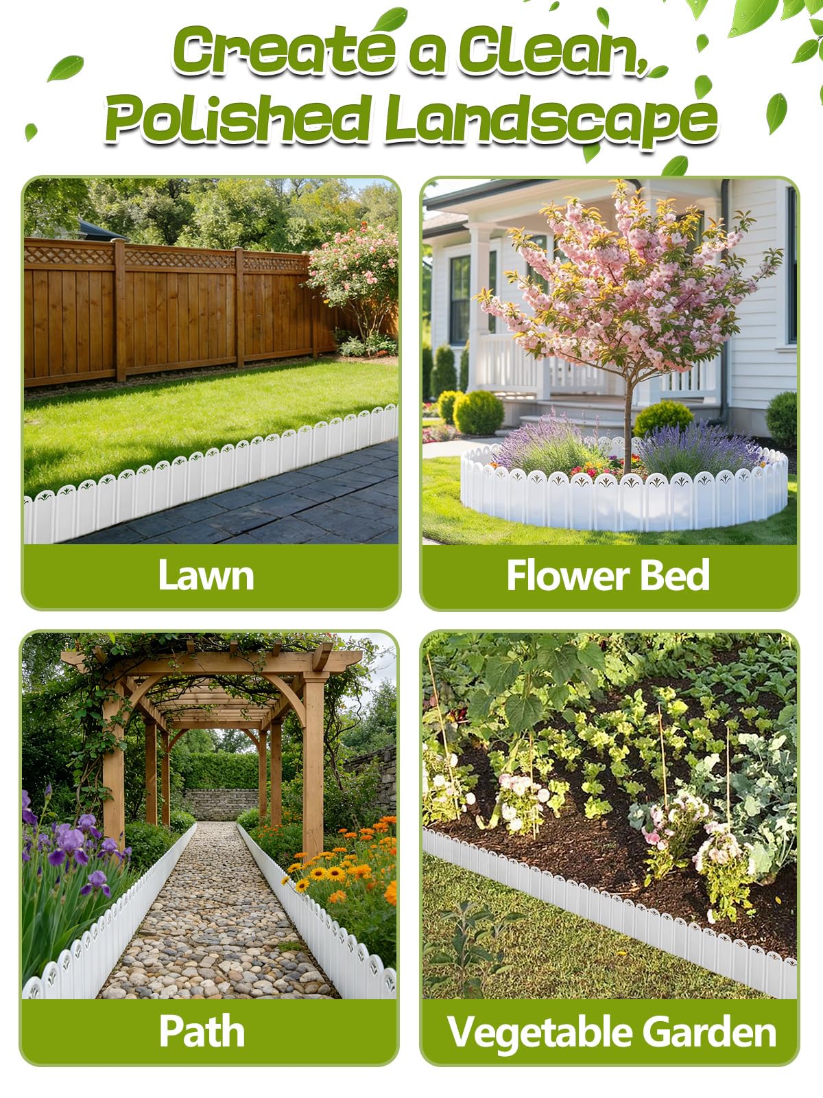 Alphatool installed curved border around flower bed demonstrating flexible layout and tidy edges