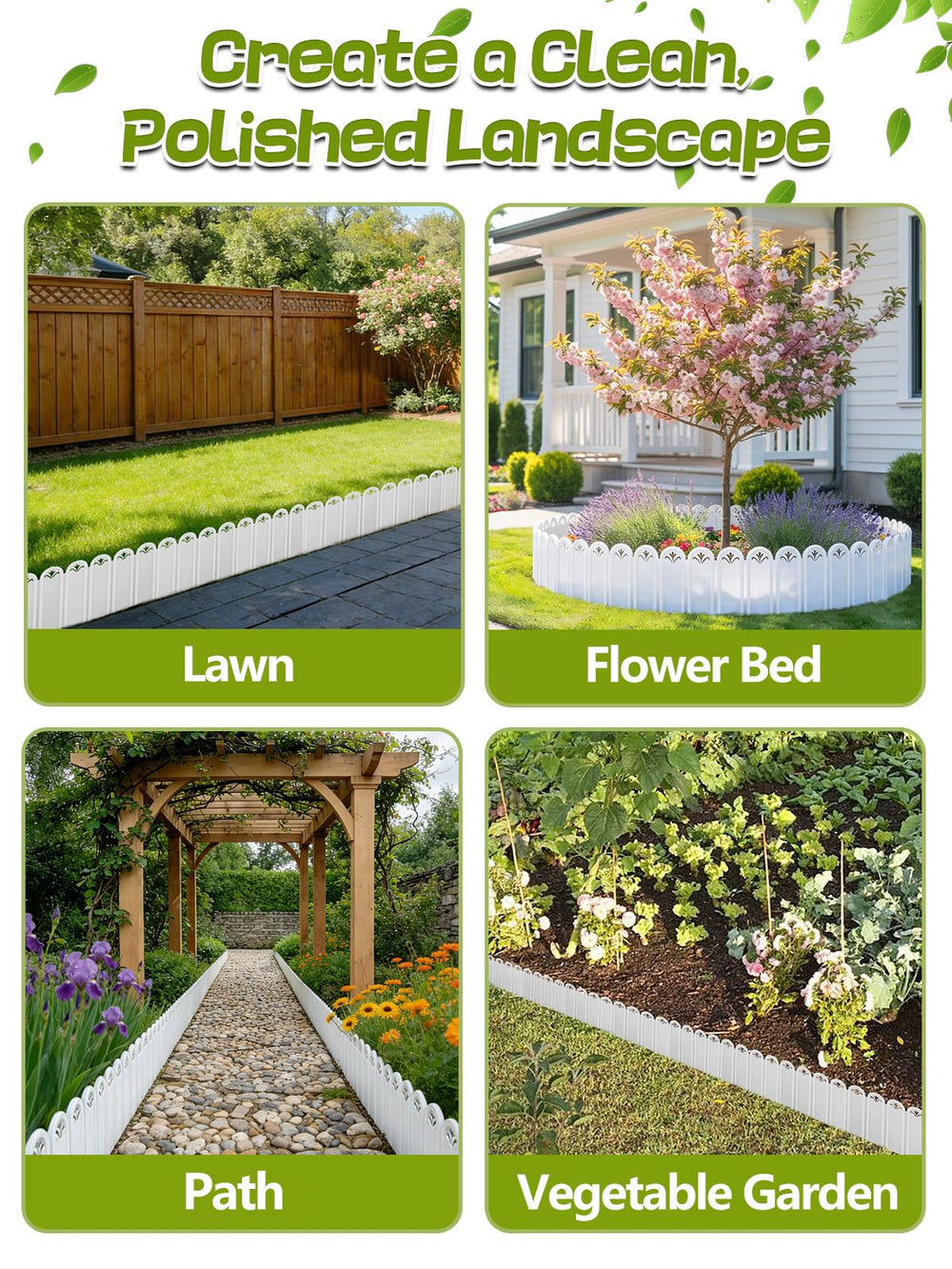 Alphatool installed curved border around flower bed demonstrating flexible layout and tidy edges